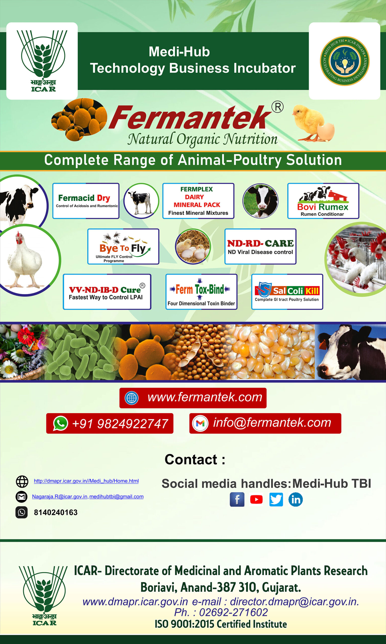 Fermantek Poultry and cattle feed supplement brochure